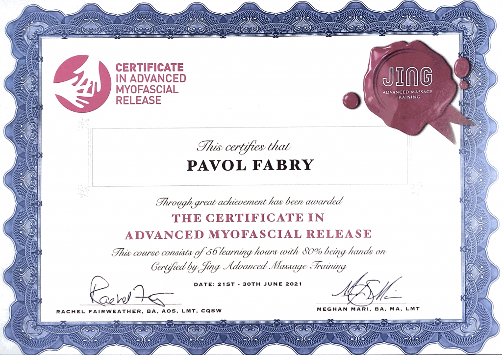 Pavol Fabry Advance myofascial release therapist